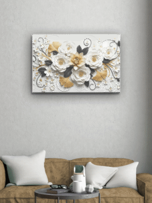 Tableau de Fleurs – Art Mural Élégant et Décoration Naturelle