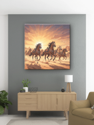 Tableau décoratif Fantasia Marocaine – Art Équestre et Tradition