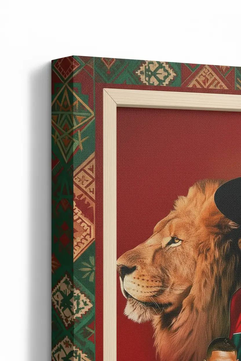 Tableau du Magicien Ziyech – Art Mural Marocain Inspiré du Football - Image 3