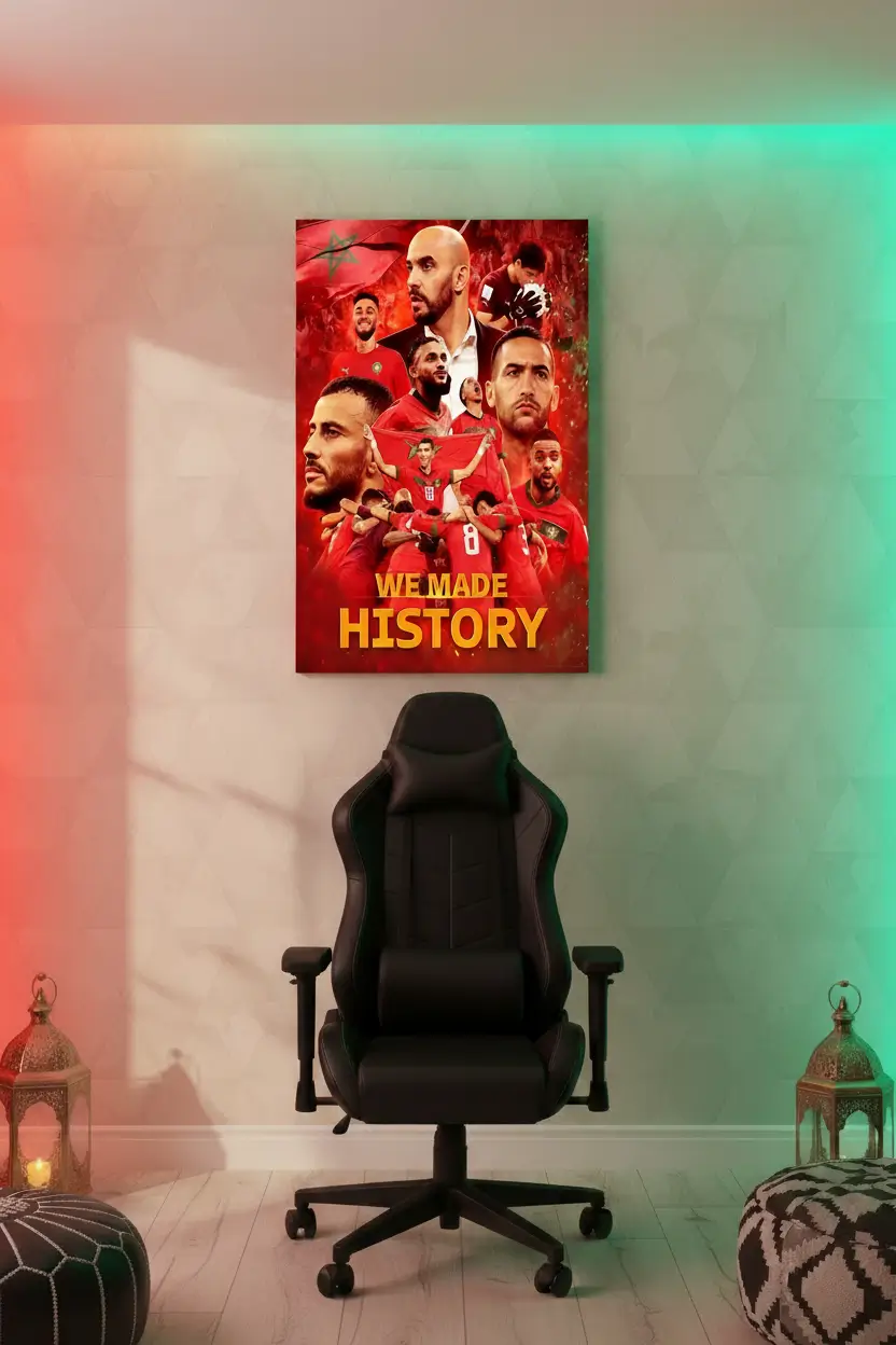 Tableau We Made History – Histoire du Mountakhab Marocain et des Lions de l’Atlas