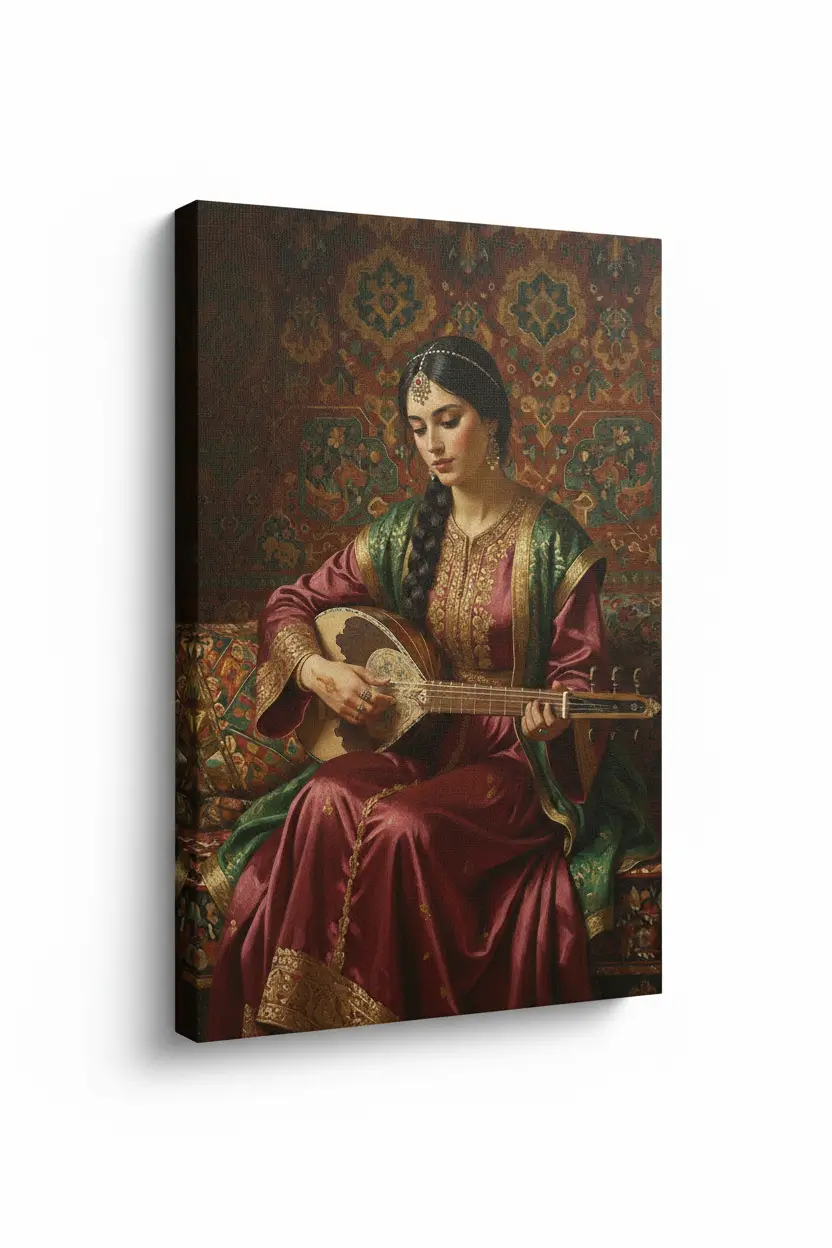 Tableau de Femme Amazighe – Art Mural Marocain Traditionnel et Culturel - Image 2