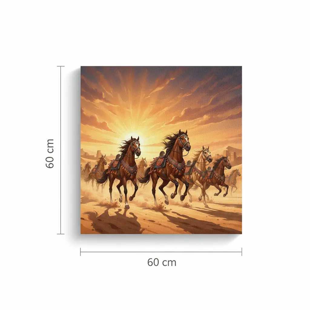 Tableau décoratif Fantasia Marocaine – Art Équestre et Tradition - Image 2