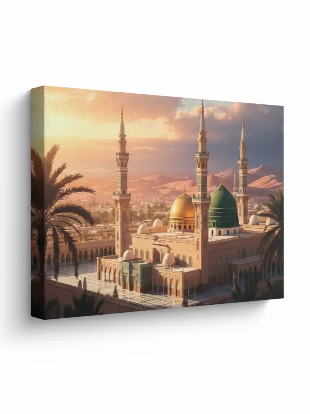 Tableau “Coupole du Rocher” – Peinture Murale Artistique Inspirée de Jérusalem - Image 2