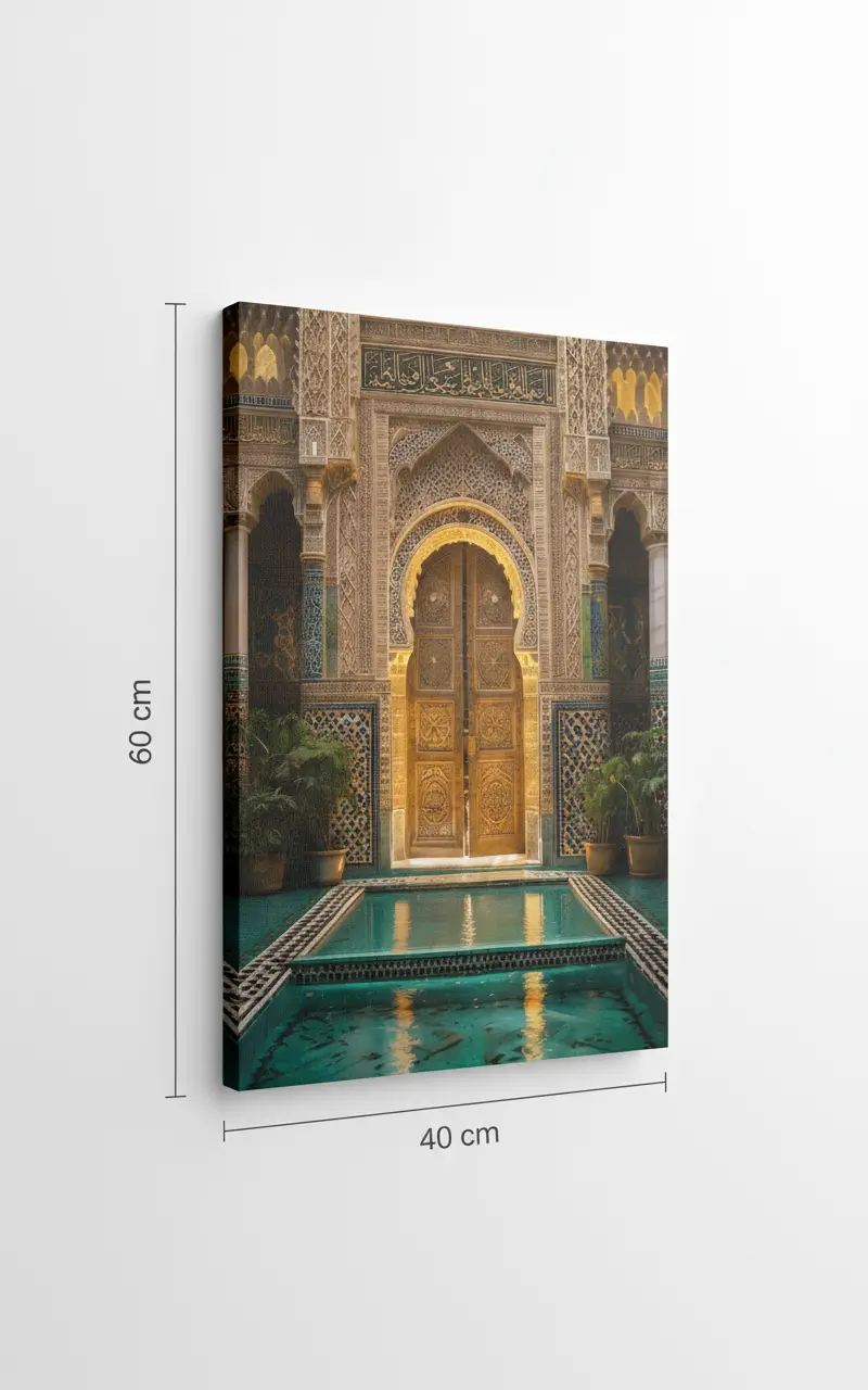Tableau de Riad Marocain – Art Mural Inspiré de l’Architecture Traditionnelle - Image 2