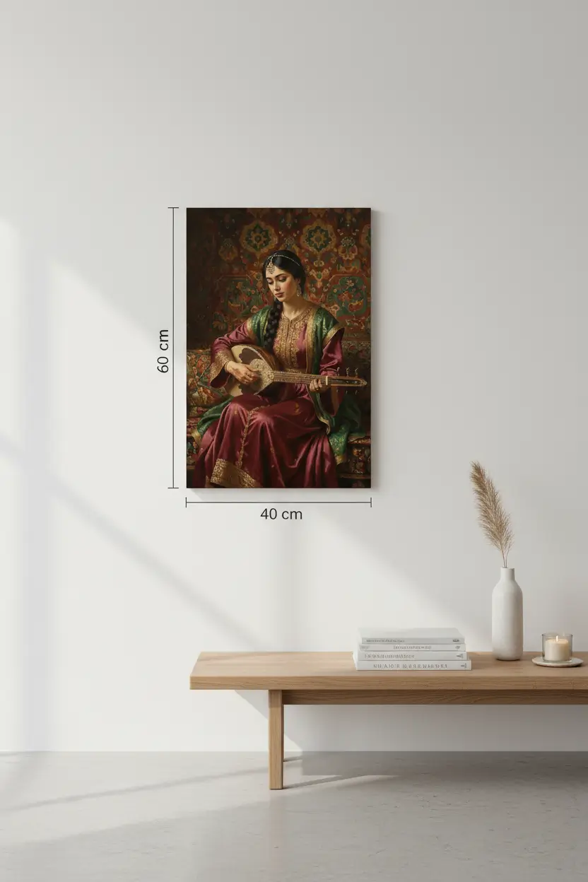 Tableau de Femme Amazighe – Art Mural Marocain Traditionnel et Culturel