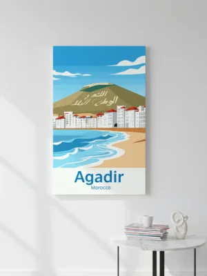 Tableau Agadir – Affiche décorative voyage Maroc
