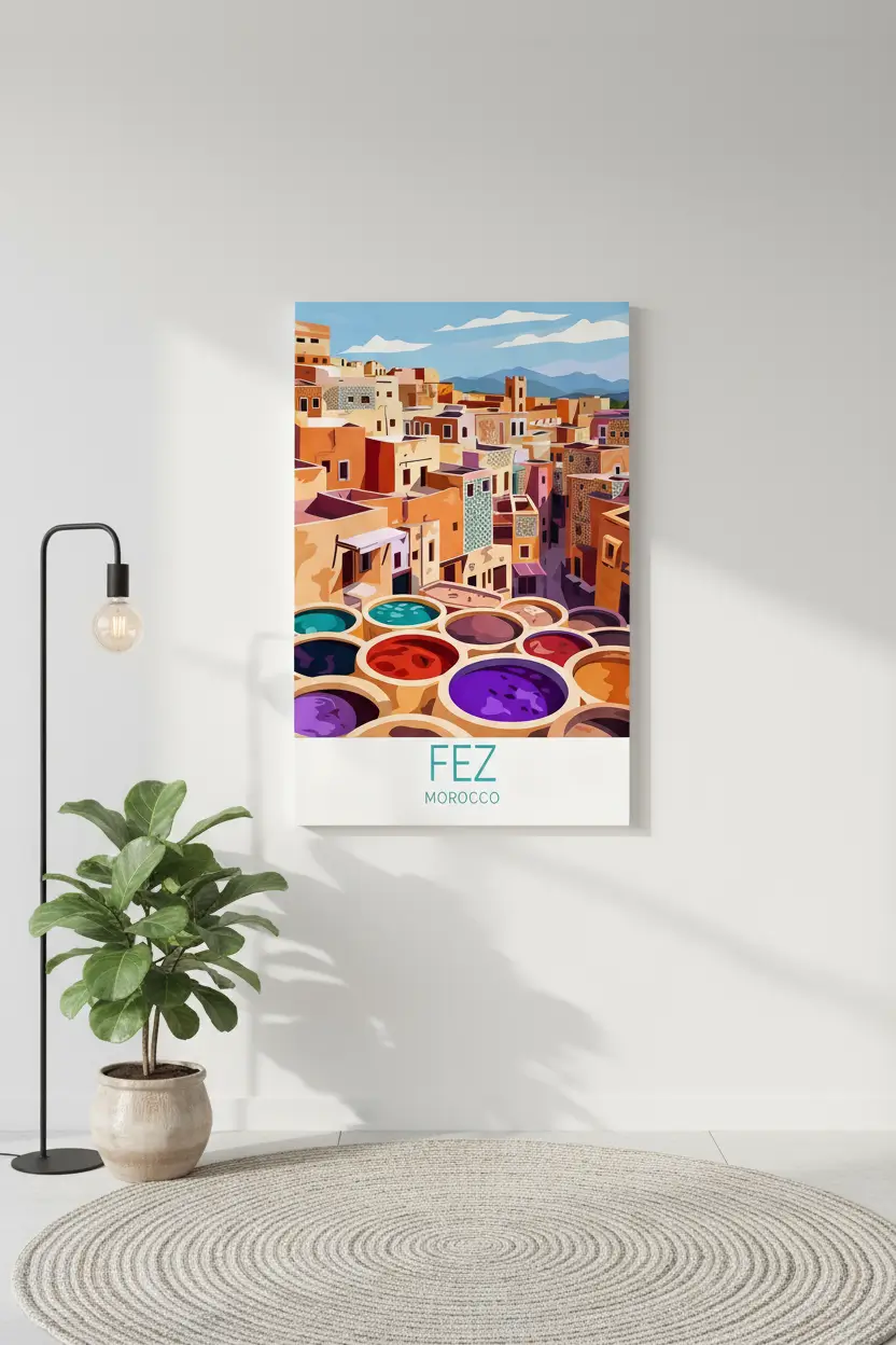 Tableau mural Fès – Affiche décorative voyage Maroc - Image 2