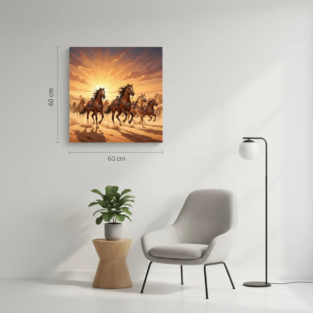 Tableau décoratif Fantasia Marocaine – Art Équestre et Tradition - Image 3