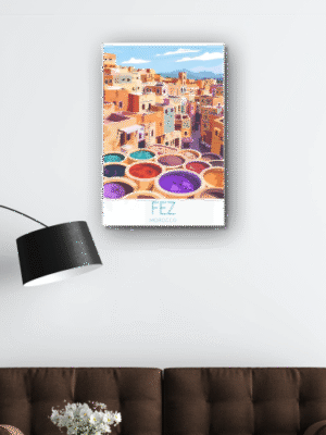 Tableau mural Fès – Affiche décorative voyage Maroc